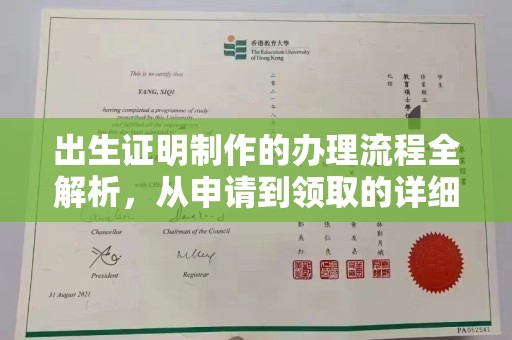 正宁出生证明制作的办理流程全解析，从申请到领取的详细指南